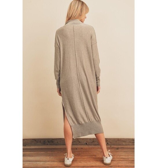 Dress Forum NWT Navy Knitted Polo Dress With Collared Neckline Wool Blend Midi S - Picture 3 of 9